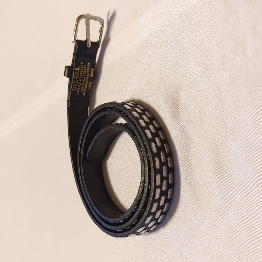 Diesel studded leather belt